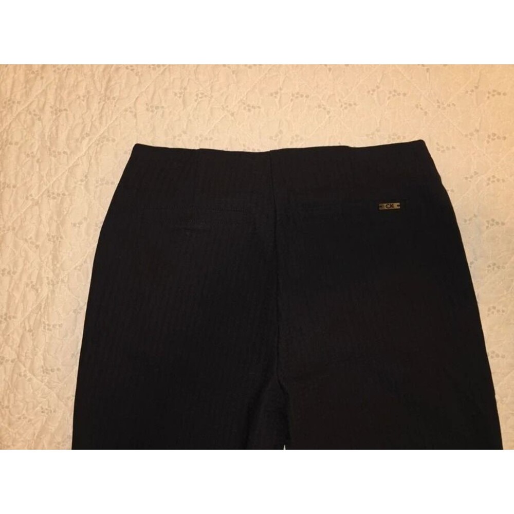 Calvin Klein Black Ankle Pants Size 4, Stretch Waist Slim Trousers - Picture 7 of 10